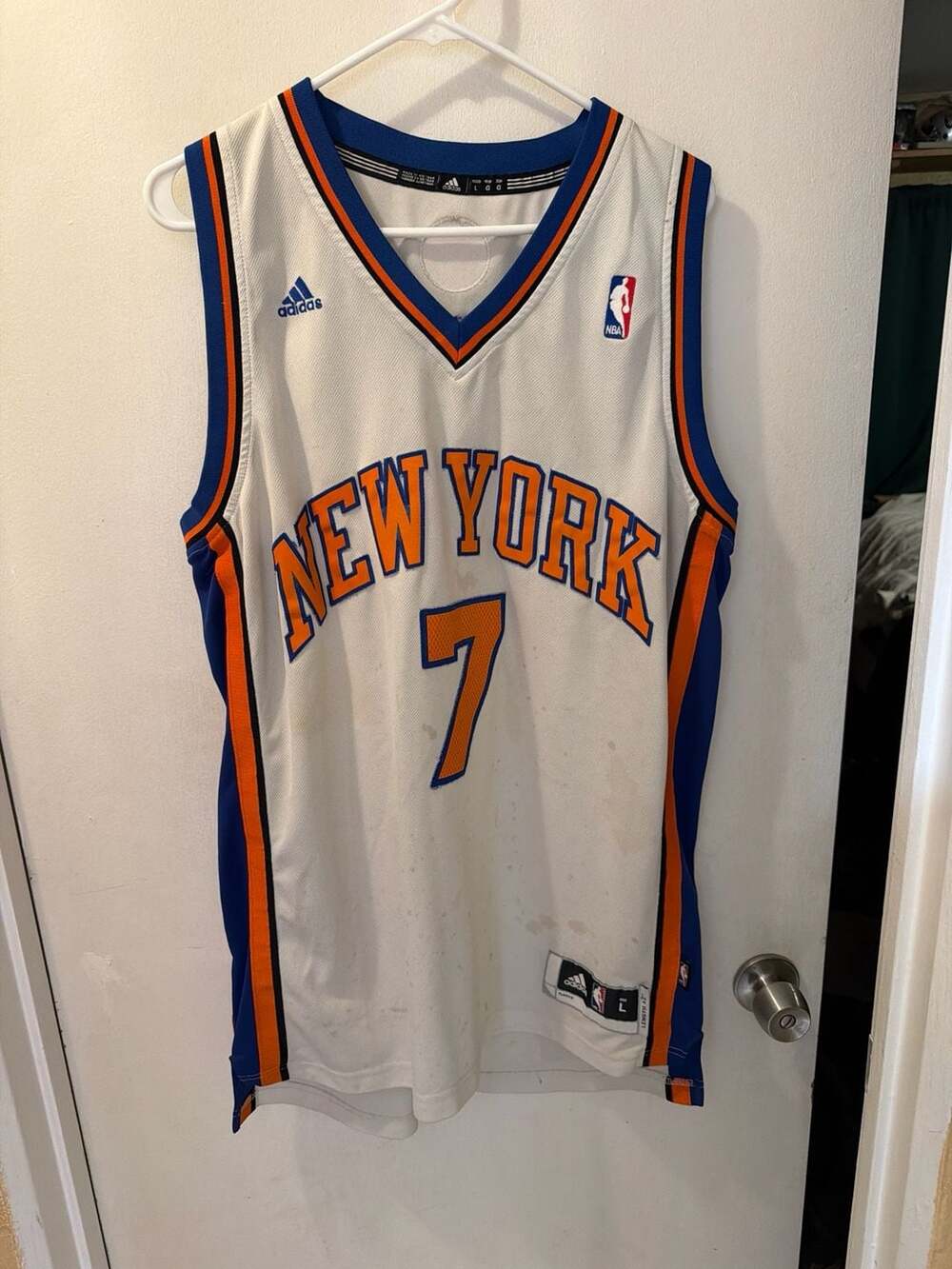 Adidas NBA New York Knicks Carmelo Anthony #7 Swingman Home Jersey - Size Large